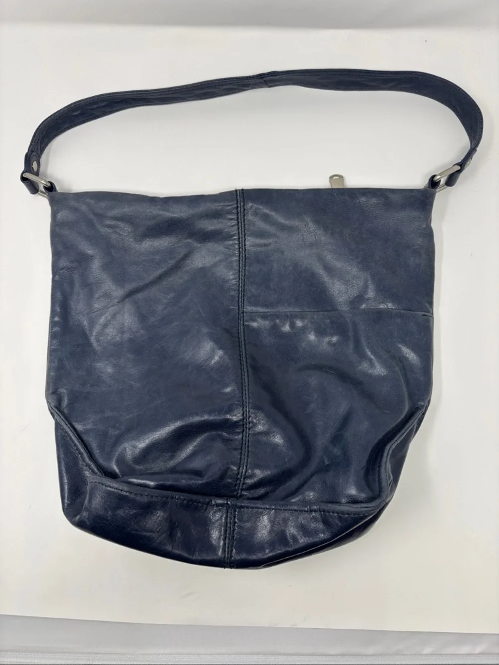 Hobo | Leather Shoulder Bag blue grey